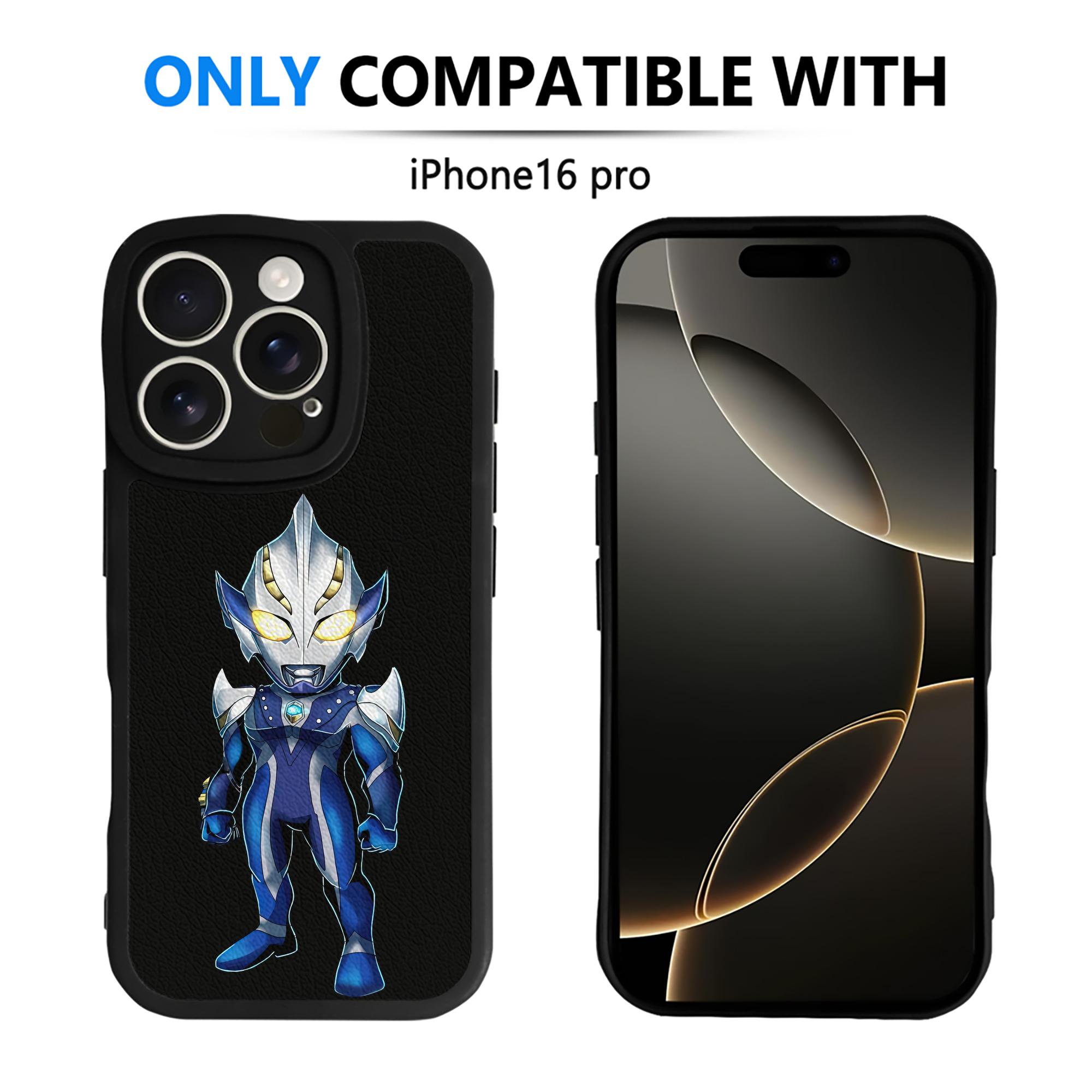 （画像用） ウルトラマン Ultraman 【iPhone 16シリーズ対応】シリコンスマホケース（レザー調） 材質：シリコン